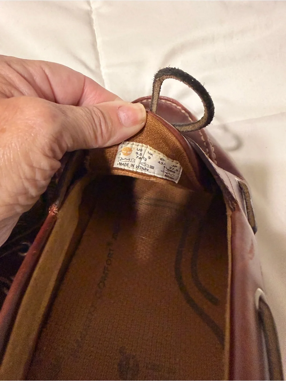 Timberland leather boat